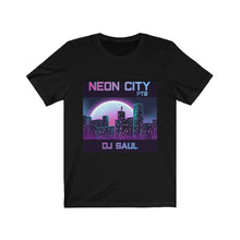 Load image into Gallery viewer, DJ Saul Neon City Unisex Jersey Short Sleeve Tee