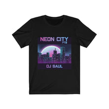 Load image into Gallery viewer, DJ Saul Neon City Unisex Jersey Short Sleeve Tee
